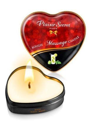 Масажна свічка серце plaisirs secrets mojito (35 мл) (so1869)