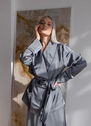 Estelle 30037 домашній костюм для жінок у піжамному стилі вільний крій сірий3 фото