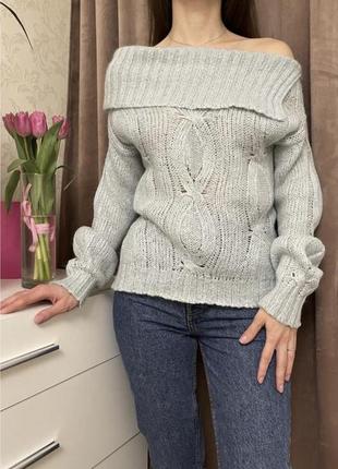 Жіночий светр, женский свитер , свитер с открытыми плечами