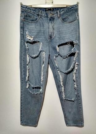 Роскошные фирменные стильные рваные мам джинсы9 фото