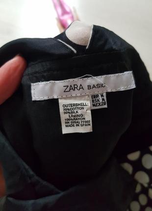 Стильное брендовое платье в горохи шелк хлопок zara9 фото