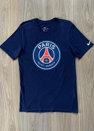 Чоловіча бавовняна футболка з принтом the nike tee paris saint germain