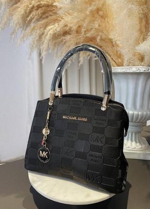 Жіноча середня чорна сумка з ручками michael kors 🆕 містка сумка