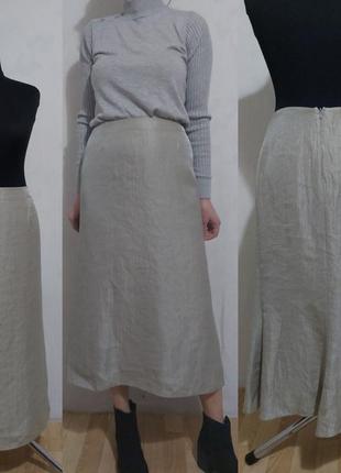 Шикарная юбка с вискозы с отливом gina bacconi1 фото