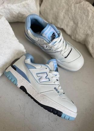 Кожаные кроссовки new balance 550 university blue. женские и мужские размеры2 фото