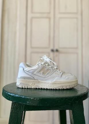 Женские кроссовки new balance 550 cream grey. замша/кожа3 фото