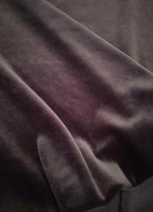 Юбка трапеция макси велюровая дымчато фиолетовая2 фото