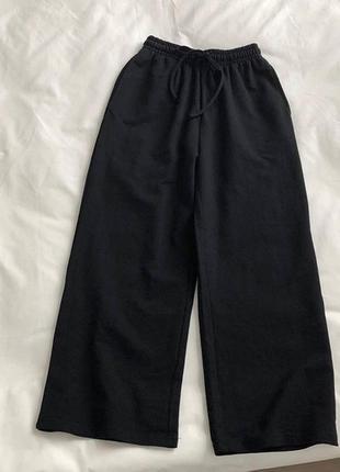 Жіночі спортивні штани крою кюлот чорні сірі розмір 42-44 44-46 48-50