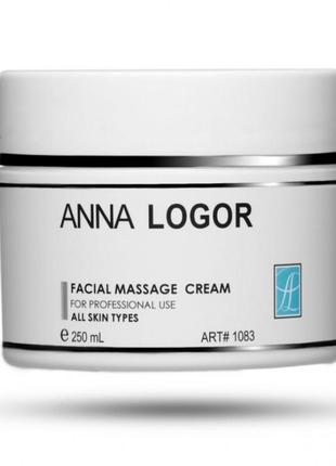 Масажний крем для обличчя anna logor facial massage cream 250 мл