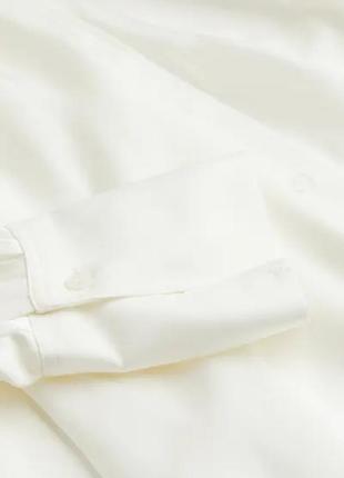 H&m удлененная белая рубашка оверсайз xl7 фото
