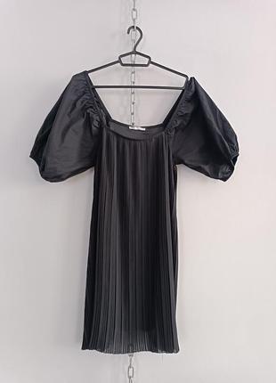 Плиссированное платье с рукавами-буфами zara ,m, 170/88 cm4 фото