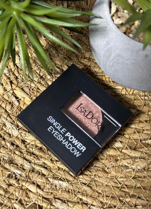 Тени тіні оригінал ізадора single power eyeshadow isadora персик шиммер персикові 06 peach pearl1 фото