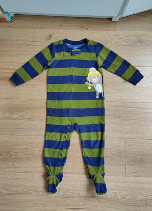 Carters 2t флисовый комбинезон, флисовая пижама, слип, человечек1 фото