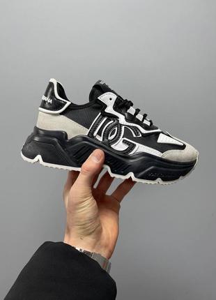 Кроссовки в стиле dolce &amp; gabbana daymaster sneakers «black white’