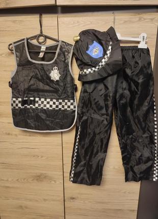 Дитячий костюм поліція, поліцейський, міліція на 3-4, 5 років