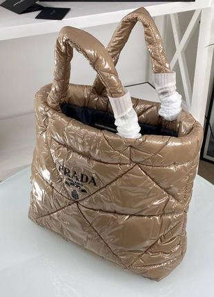 Текстильная сумка из плащевки беж щу