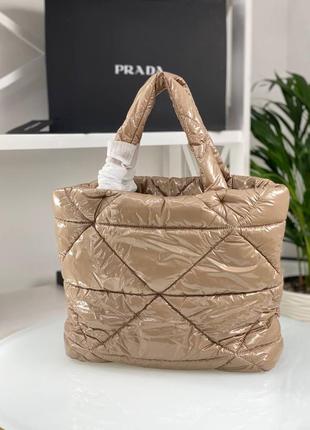 Текстильная сумка из плащевки беж щу