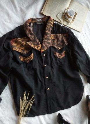 Вінтажна блуза чорного кольору, оверсайз італія