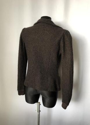 Жакет y2k коричневый шерстяной opus пиджак объёмный рукав винтаж из 2000х2 фото