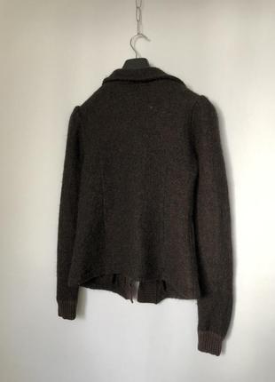 Жакет y2k коричневый шерстяной opus пиджак объёмный рукав винтаж из 2000х5 фото