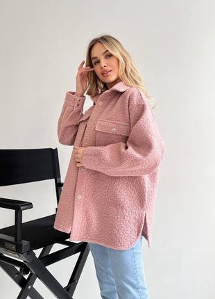 Стильная очень теплая шерстяная куртка-рубашка