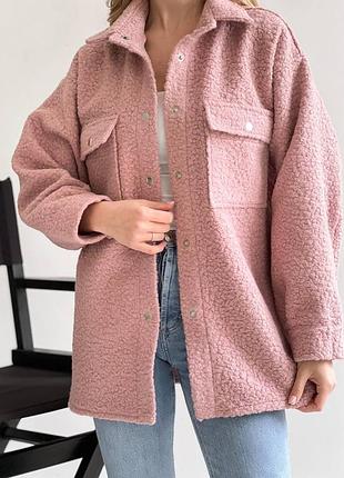 Стильная очень теплая шерстяная куртка-рубашка