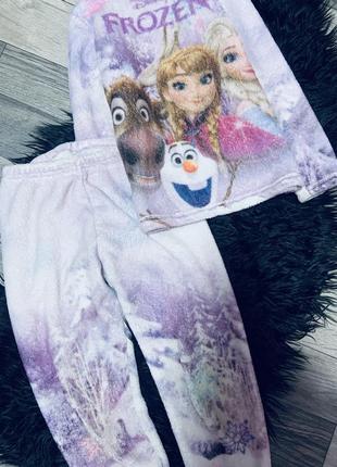 Махровая уютная пижама кофта штаны холодное сердце disney frozen.2 фото