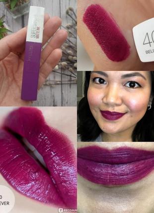 Жидкая матовая помада maybelline new york superstay matte ink liquid lipstick тон 40