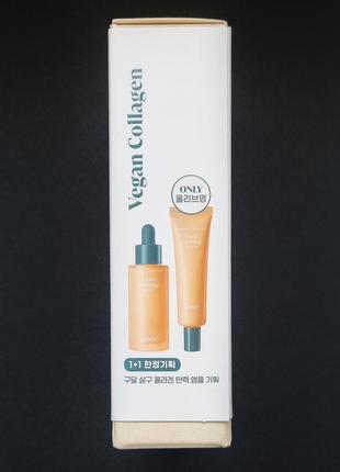 Сироватка з рослинним колагеном goodal apricot collagen youth firming ampoule (30 + 31 мл)6 фото