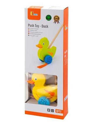 Деревянная каталка viga toys утенок (50961)