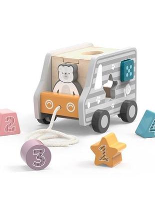 Деревянная каталка-сортер viga toys polarb грузовичок (44041)