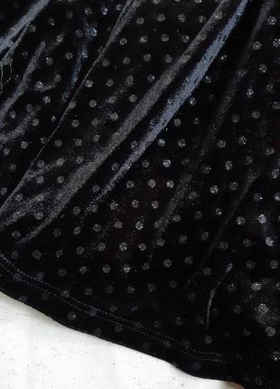 Платье topshop велюровое черное трендовое нарядное размер xs4 фото