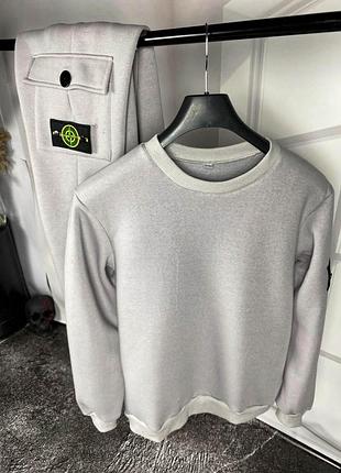 Костюм stone island // костюм світшот + штани стон айленд