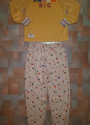 Ніжний теплий комплект велюр primark 6-7 років 122 см нюанс