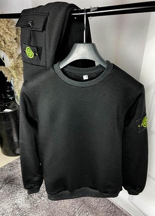 Костюм stone island // костюм світшот + штани стон айленд