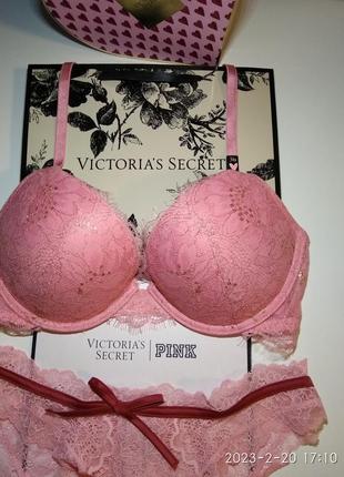 Victoria's secret комплект бюст трусики виктория сикрет люксовая коллекция идея подарок на 8 марта2 фото