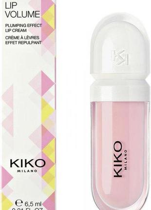 Крем-бальзам для губ с эффектом увеличения объема kiko milano lip volume tutu rose1 фото