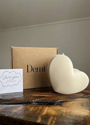 Demi candle - heart candle