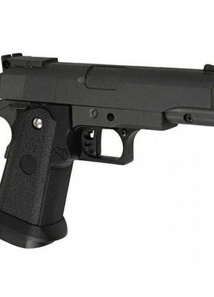 Іграшковий пістолет "colt1911pd з глушником" galaxy g10а метал, чорний