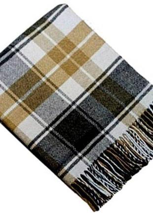 Плед хлопковый валенсия picnic vladi бело-каст-песок 140х200