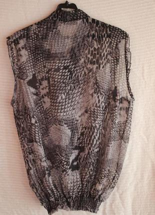 Распродажа шифоновая блузка змеиный принт размер 46-483 фото