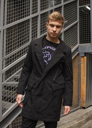 Пальто с softshell на флисе, дизайнерский плащ пальто