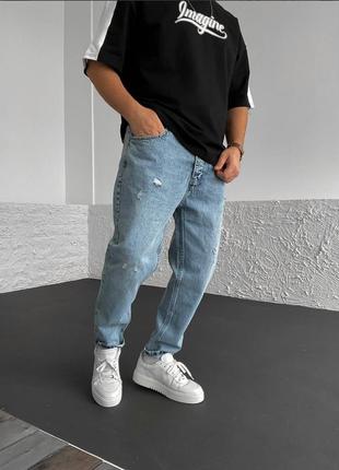 Стильные молодежные джинсы / качественные джинсы для мужчин на каждый день