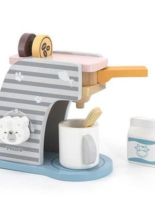 Игрушечная кофемашина viga toys polarb из дерева (44018)