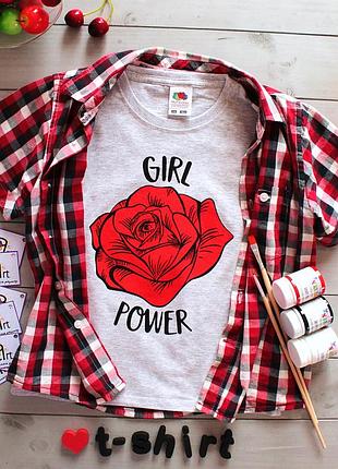 Футболка girl power ручная роспись