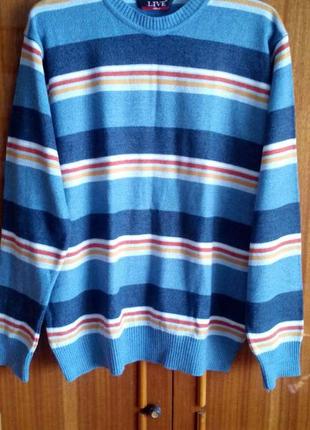 Чоловічий светр джинсова смужка