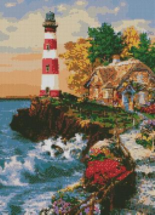 Алмазна мозаїка будинок у маяка  ідейка 40 х 50 amo7058