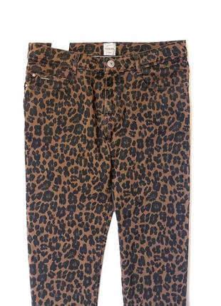 Леопардовые джинсы kanope slim fit, s/m3 фото