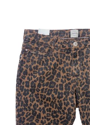 Леопардовые джинсы kanope slim fit, s/m4 фото