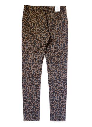 Леопардовые джинсы kanope slim fit, s/m5 фото